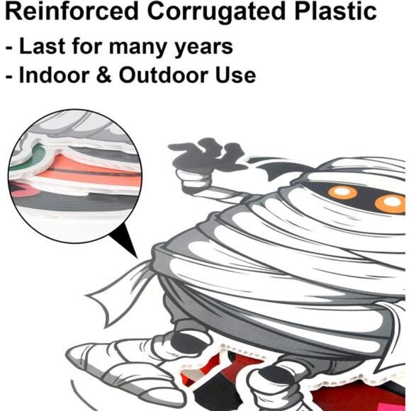 3PCS Yard Signs for Halloween Props Yard Stakes Pumpkin Ghost Monster Yard Sign - Picture 3 of 7